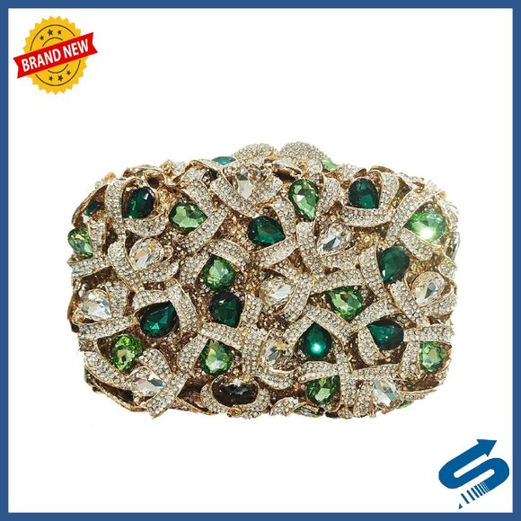 Sparkly Rhinestone Evening Clutch Purse for Prom Party Wedding
